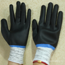 NMSAFETY guantes de mano antideslizamiento y corte totalmente recubiertos de nitrilo